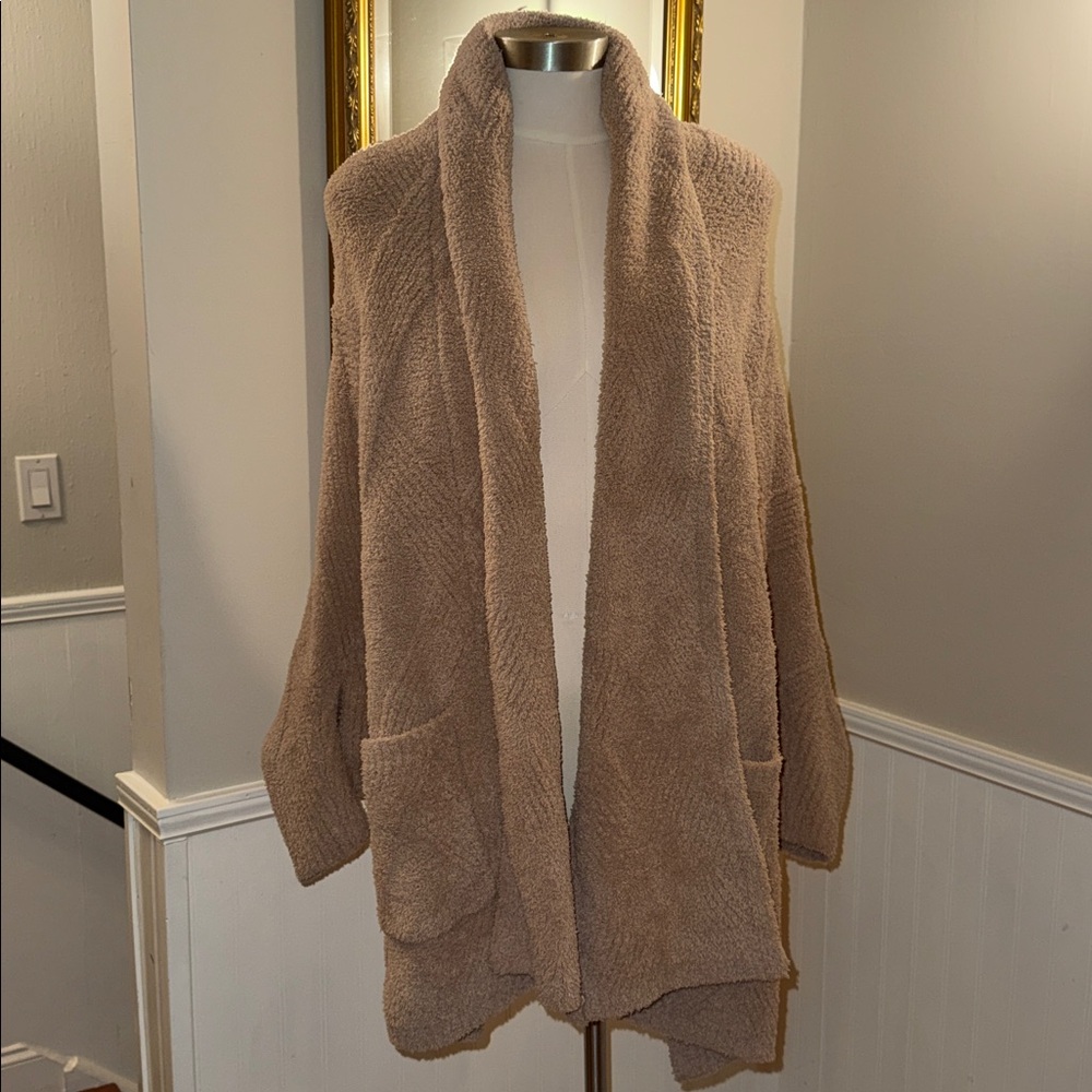 Barefoot Dreams CozyChic Rose Cable Weave Blanket Wrap. NWT. One Size.